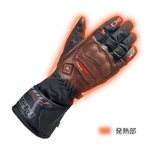 取寄 e-HEAT プロテクション グローブ ブラック/レッド Mサイズ RST655 アールエスタイチ