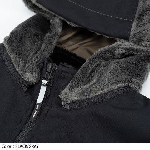 e-HEAT フリース インナーパーカ ブラック/グレー WMサイズ RSU638 アールエスタイチ