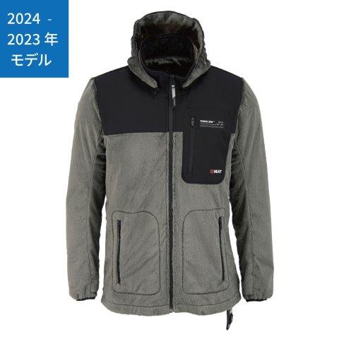 取寄 e-HEAT フリース インナーパーカ ブラック/グレー Mサイズ RSU638 アールエスタイチ
