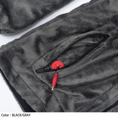 e-HEAT フリース インナーパーカ ブラック/グレー Mサイズ RSU638 アールエスタイチ