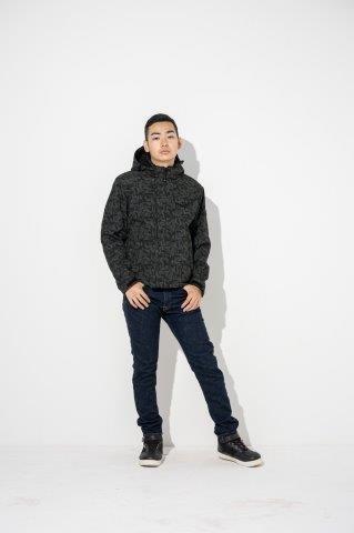 アーバンソフトシェルジャケット ペイズリーブラック LBサイズ UNJ137 アーバニズム