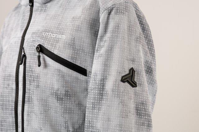 取寄 フードメッシュジャケット アイスカモ/ラインブラック Lサイズ UNJ138 アーバニズム