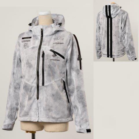 取寄 フードメッシュジャケット 【WOMEN】 アイスカモ/ラインブラック WSサイズ UNJ138W アーバニズム