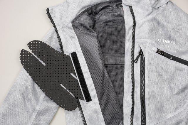 取寄 フードメッシュジャケット 【WOMEN】 アイスカモ/ラインブラック WMサイズ UNJ138W アーバニズム