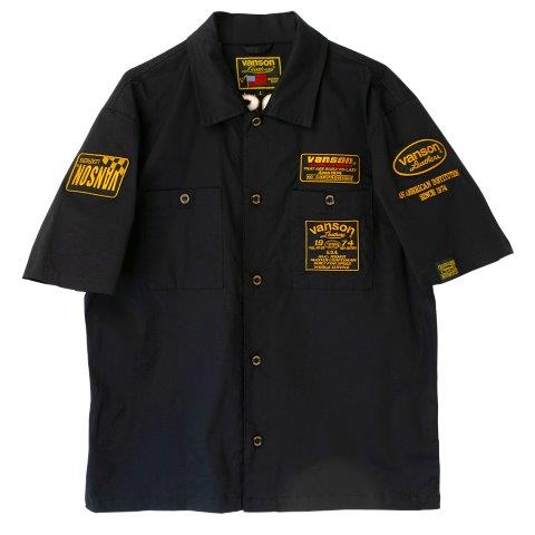 取寄 ワークシャツ ブラック/イエロー 3XLサイズ SVS2506S バンソン トゥルーパーS