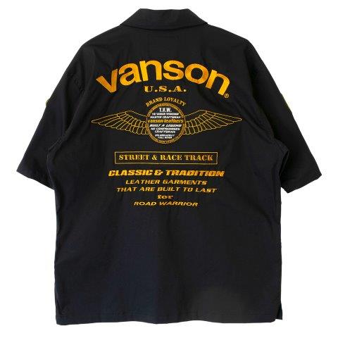 ワークシャツ ブラック/イエロー 3XLサイズ SVS2506S バンソン トゥルーパーS