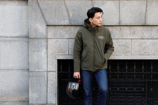 取寄 フーディジャケット カーキ Mサイズ SVS2506W バンソン