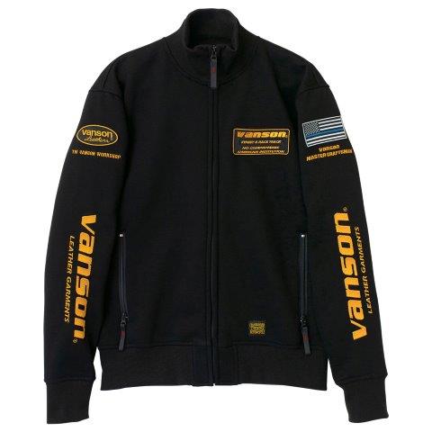 取寄 スウェットジャケット ブラック/イエロー Mサイズ SVS2507W バンソン
