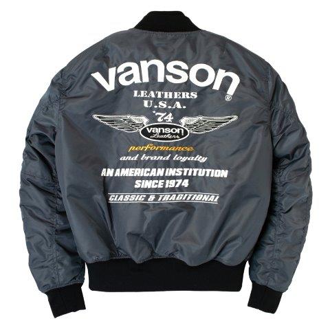 取寄 MA-1ジャケット グレー/ホワイト 2XLサイズ TVS2407W バンソン