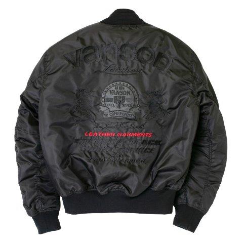 取寄 MA-1ジャケット ブラック/ブラック XLサイズ TVS2408W バンソン