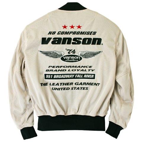 メッシュMA-1ジャケット アイボリー/ブラック Lサイズ TVS2501S バンソン トゥルーパー