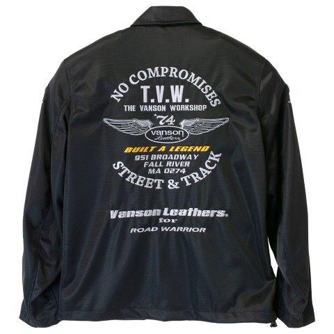 メッシュコーチジャケット ブラック/シルバー 2XLサイズ TVS2503S バンソン トゥルーパー