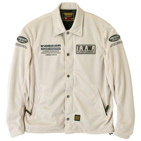 取寄 メッシュコーチジャケット アイボリー/ガンメタリック 3XLサイズ TVS2503S バンソン トゥルーパー