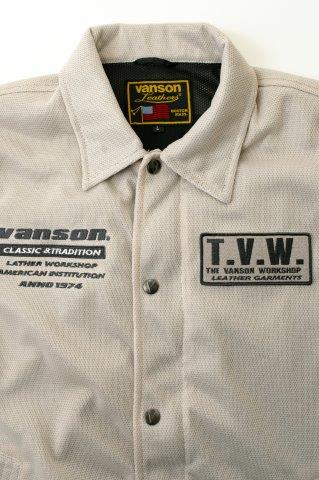 取寄 メッシュコーチジャケット ブラック/シルバー Lサイズ TVS2503S バンソン トゥルーパー