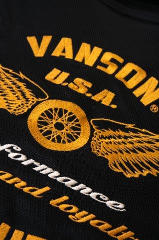 取寄 メッシュワークシャツ ブラック/イエロー Lサイズ TVS2505S バンソン トゥルーパー