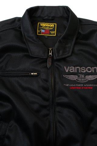 取寄 メッシュスウィングトップジャケット ブラック/アイボリー Lサイズ VS25103S バンソン