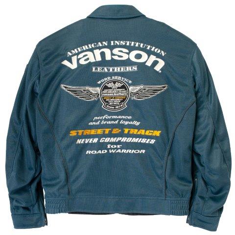 取寄 メッシュスウィングトップジャケット ネイビー/ホワイト Mサイズ VS25103S バンソン