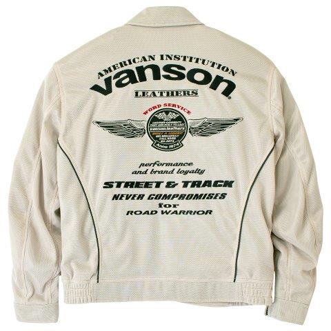 メッシュスウィングトップジャケット アイボリー/ブラック XLサイズ VS25103S バンソン