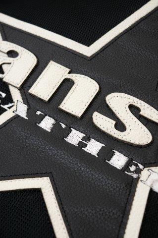 メッシュライダースジャケット アイボリー/ブラック XLサイズ VS25105S バンソン