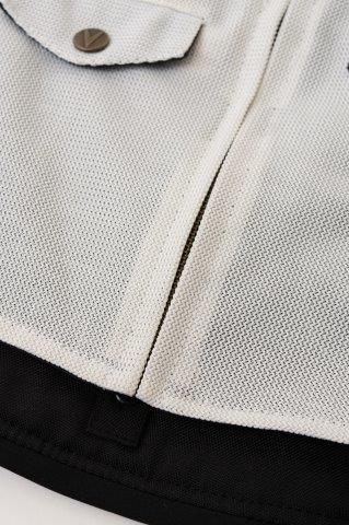 メッシュライダースジャケット アイボリー/ブラック 3XLサイズ VS25105S バンソン