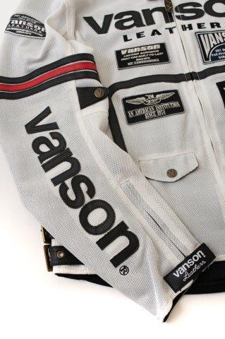 メッシュライダースジャケット ブラック/ホワイト Lサイズ VS25105S バンソン