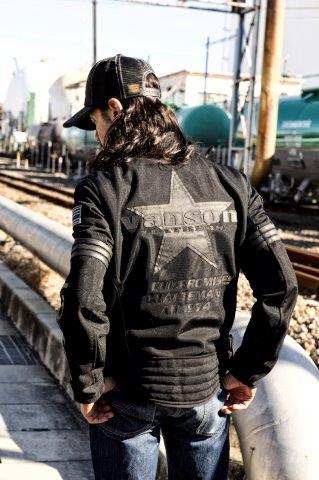 取寄 メッシュライダースジャケット アイボリー/ブラック XLサイズ VS25105S バンソン