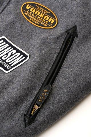 取寄 アワードジャケット グレー/ブラック Lサイズ VS25107W バンソン