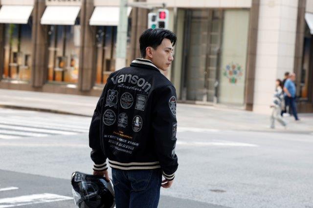 取寄 アワードジャケット ブラック/シルバー XLサイズ VS25107W バンソン