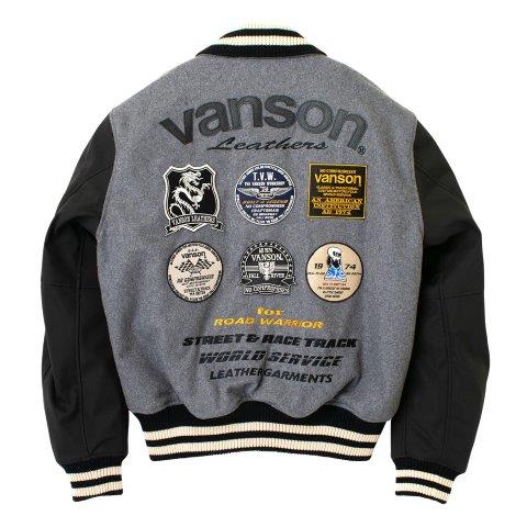 取寄 アワードジャケット グレー/ブラック Lサイズ VS25107W バンソン