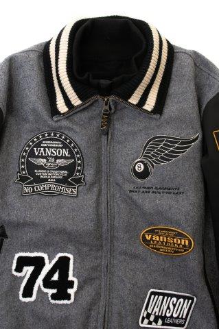 取寄 アワードジャケット ブラック/シルバー XLサイズ VS25107W バンソン