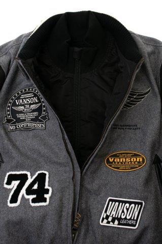 取寄 アワードジャケット グレー/ブラック XLサイズ VS25107W バンソン