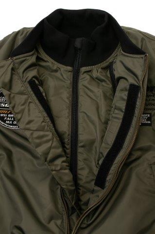 MA-1ジャケット ブラック/イエロー Lサイズ VS25108W バンソン