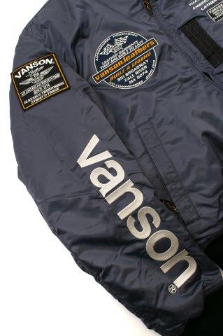 MA-1ジャケット ブラック/シルバー 3XLサイズ VS25108W バンソン