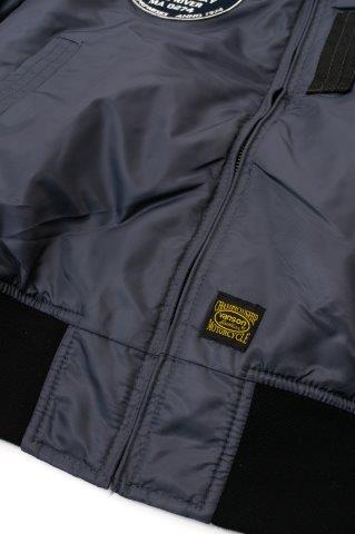MA-1ジャケット ブラック/シルバー 3XLサイズ VS25108W バンソン