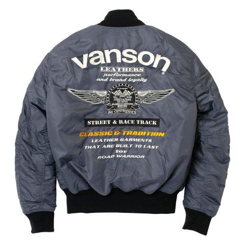 取寄 MA-1ジャケット グレー/アイボリー XLサイズ VS25108W バンソン