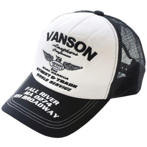 メッシュキャップ ブラック/ホワイト フリーサイズ VS25703S バンソン