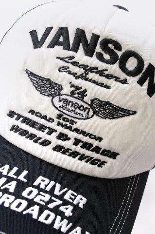 メッシュキャップ ブラック/ホワイト フリーサイズ VS25703S バンソン