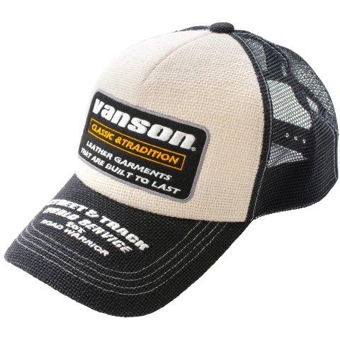 メッシュキャップ ブラック/ホワイト フリーサイズ VS25705S バンソン