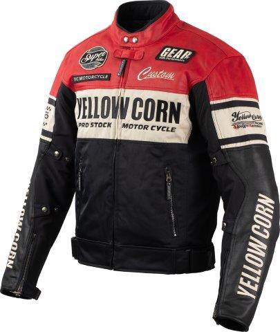 美品YELLOW CORNBB-4304ウインターバイクレザージャケット 3L ウィンタージャケット レッド/ブラック 3Lサイズ BB-4304 イエローコーン
