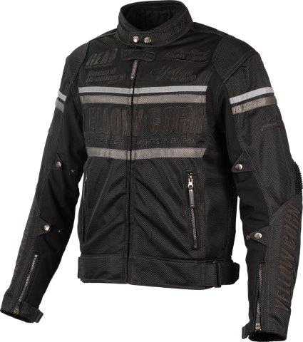 メッシュジャケット ブラック/ガンメタ Mサイズ BB-5104 イエローコーン