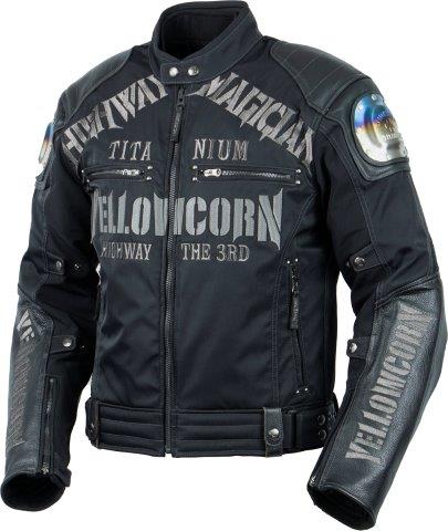 チタニウムウィンタージャケット ブラック/ガンメタ Lサイズ YB-5309 イエローコーン