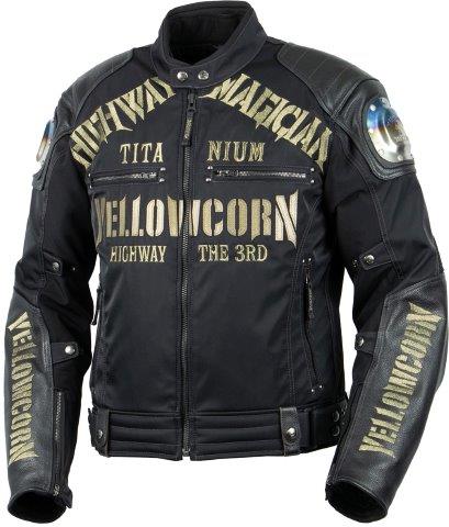 チタニウムウィンタージャケット ブラック/ゴールド Lサイズ YB-5309 イエローコーン