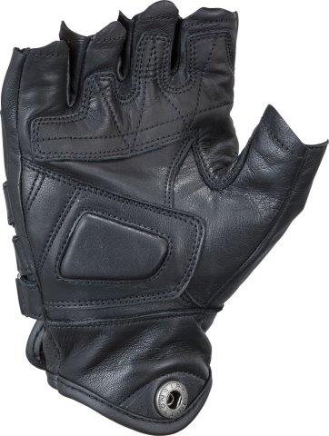 レザーハーフフィンガーグローブ ブラック LLサイズ YG-247S イエローコーン