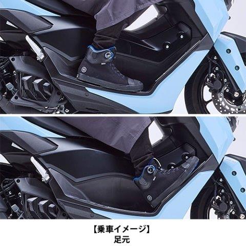 スクーターストレッチレインコート ホワイト Lサイズ RY7003 ヤマハ