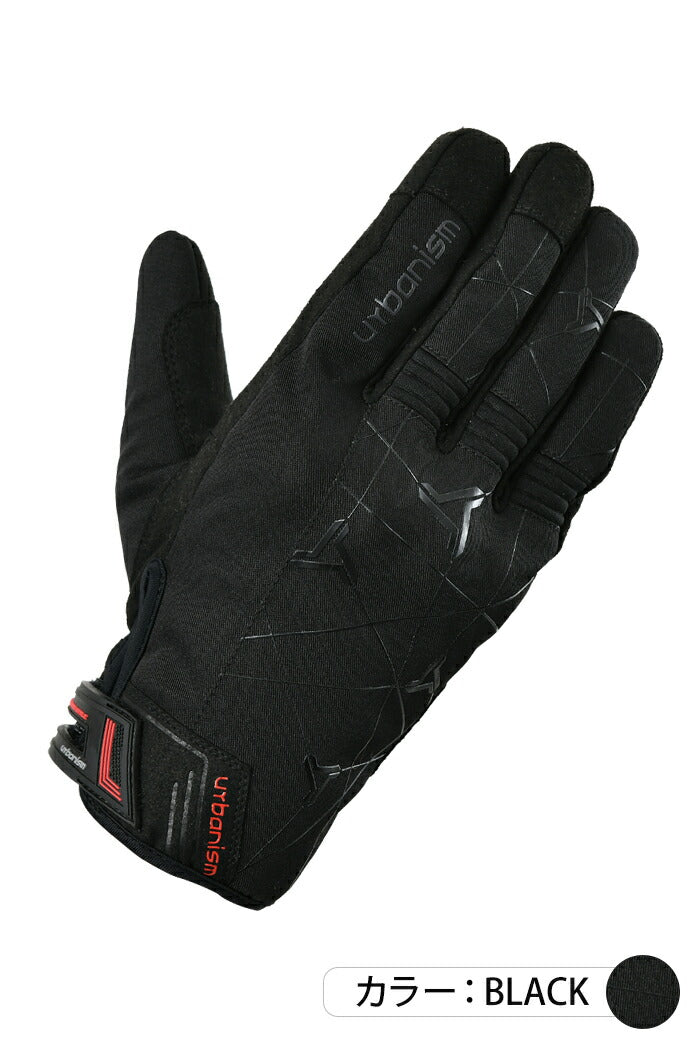 アーバニズム アーバンライドウィンターグローブ バイク/メンズ/秋冬 ブラック Mサイズ UNG-235
