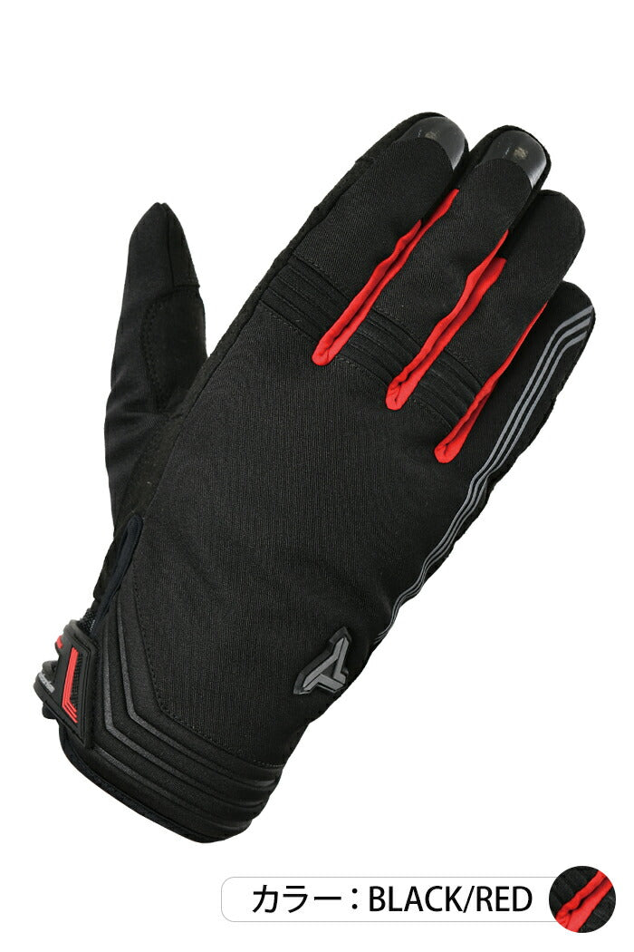 アーバニズム アーバンウィンターグローブ バイク/メンズ/秋冬 ブラック/レッド Mサイズ UNG-236