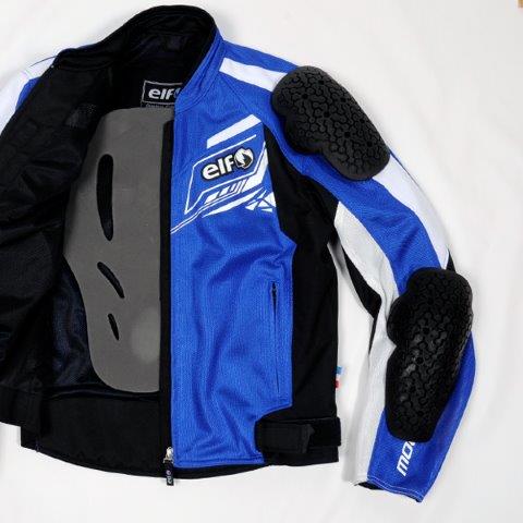 エルフ スポルトメッシュジャケット ブラック&ホワイト Lサイズ EJ-S115