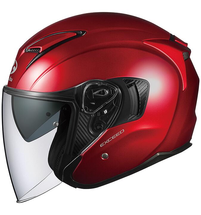 OGK KABUTO EXCEED(エクシード) シャイニーレッド Sサイズ EXCEED
