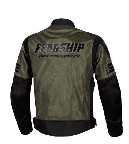 取寄 フラッグシップ イクシードメッシュジャケット ダークグリーン LLサイズ FJ-S203SP