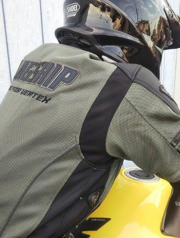 取寄 フラッグシップ イクシードメッシュジャケット ブラック&グリーン Mサイズ FJ-S203SP